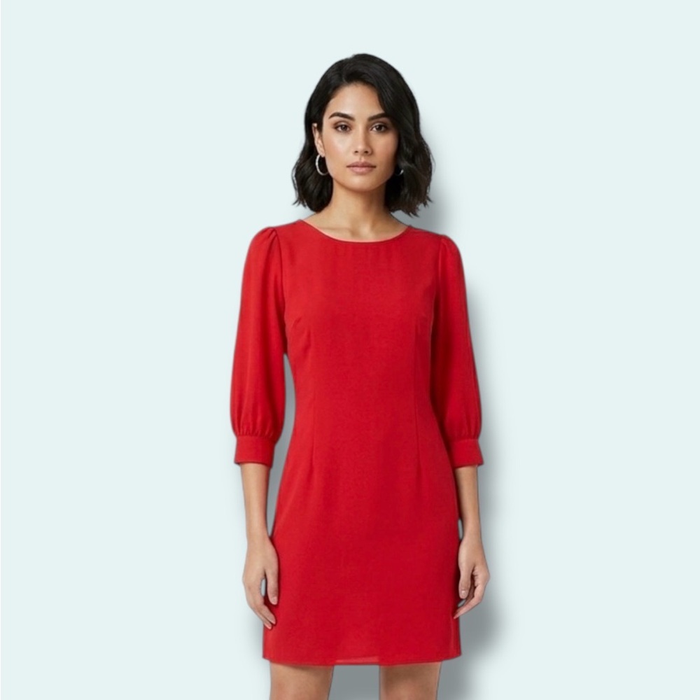 Body Central Red Long Sleeve Sheath Dress